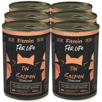 Fitmin for Life Lososová pro kastrované kočky 6 x 0,4 kg