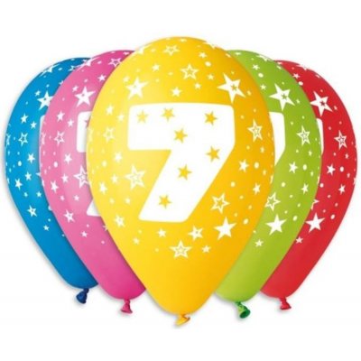 SMART Balónky potisk čísla 7 v bal. 30 cm – Zboží Mobilmania