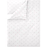 Livarno povlečení Renforcé bílá / světle růžová 140x200 70x90 – Zboží Dáma