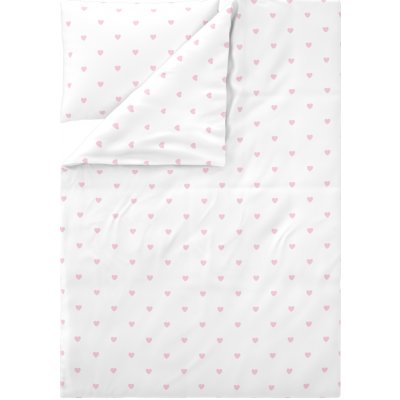 Livarno povlečení Renforcé bílá / světle růžová 140x200 70x90 – Zboží Dáma