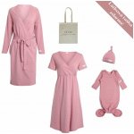 Moniel souprava do porodnice pro maminku a miminko Dots růžová – Sleviste.cz