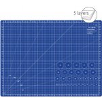 STRIMA Řezací podložka na látky, patchwork TEXI BLUE M, samosvorná, modrá, 60x45cm, vel. M , tloušťka 3mm – Sleviste.cz