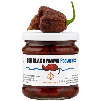 Seminka-chilli.cz Podvodnice Big Black Mama sterilované papričky 160 g – Sleviste.cz