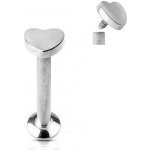 S4U Piercing do brady labreta, srdíčko (1,2 x 8 mm) LB1034ST-1208 – Zboží Dáma