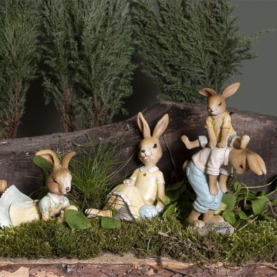 Velikonoční dekorace hrajících si králíků 9*4*15 cm – Hledejceny.cz