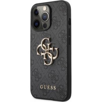 Pouzdro Guess PU 4G Metal Logo Apple iPhone 13 Pro šedé