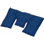 TORF ZIEGLER Polštářek s pšeničným zrnem světle modrá bílá kostka 19 x 18 cm – Zboží Mobilmania