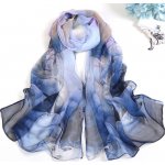 B-Top dámský elegantní šátek modrá/ šedá – Zboží Mobilmania