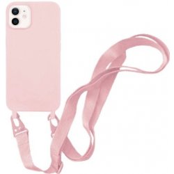 Pouzdro Appleking silikonové s nastavitelným popruhem iPhone 11 Pro - růžové