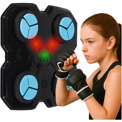 Nástěnný boxerský trenažér LED USB 4 zóny modročerný – Zboží Mobilmania