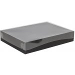 Dárková krabice s průhledným víkem 300x200x50 mm, černá – Zboží Mobilmania