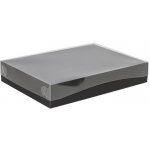 Dárková krabice s průhledným víkem 300x200x50 mm, černá – Zboží Dáma