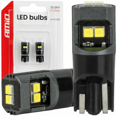 LED žárovky CANBUS T10 2020 6SMD White 12/24V AMIO-05010 – Hledejceny.cz