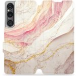Mobiwear - Sony Xperia 1 V - VP32S Růžový a zlatavý mramor – Hledejceny.cz