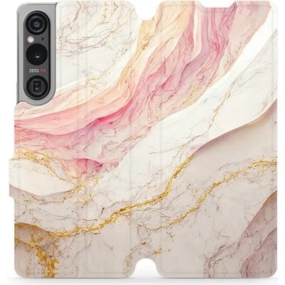 Mobiwear - Sony Xperia 1 V - VP32S Růžový a zlatavý mramor – Hledejceny.cz