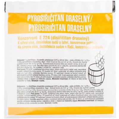 Kittfort Disiřičitan draselný E224 Pyrosulfit draselný pro potraviny konzervant 10 g – Zboží Mobilmania