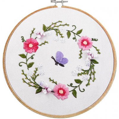 Sada na vyšívání s předtištěným motivem béžová – Zboží Mobilmania