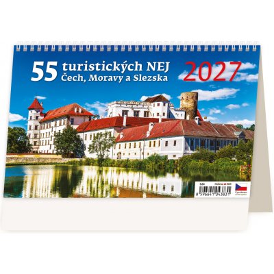 stolní 55 turistických NEJ Čech, Moravy a Slezska 22,6cm x 13,9cm, S24-27 2027 – Hledejceny.cz