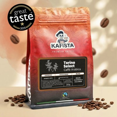 Kafista Torino Select 100% Arabica Espresso Káva v Itálii zrnková 250 g – Hledejceny.cz