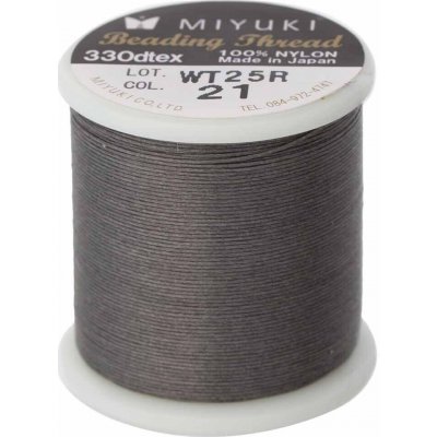 Miyuki korálkovací nit šedá – Zboží Dáma