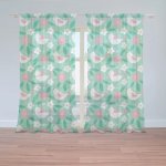 Sablio Záclony Květiny a ptáčci: 2ks 150x250cm – Hledejceny.cz