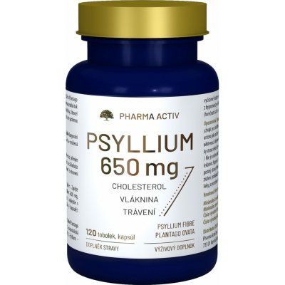 PHARMA ACTIV CZECH Psyllium 650mg 120 tobolek – Hledejceny.cz