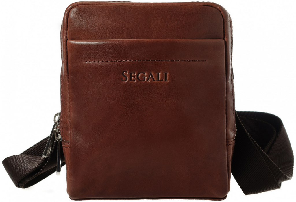 Segali pánská kožená crossbody taška 2012 Cognac