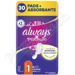 Always Platinum Normal Velikost 1 hygienické vložky s křidélky 30 ks – Zboží Mobilmania