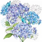 Ubrousek 33x33cm HORTENZIE – Zboží Dáma