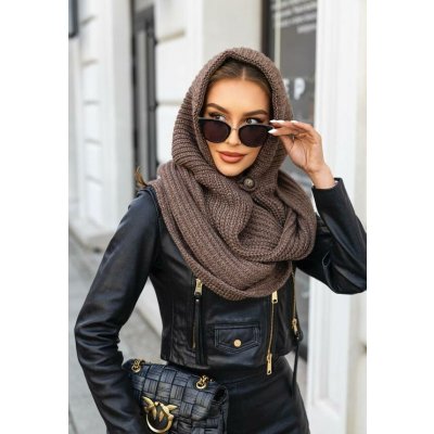 Fashionweek Dámský čapkošál 2v1 JK-BERTA Mocca – Zboží Dáma