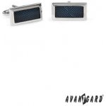 Avantgard manžetové knoflíčky Premium stříbrná lesk modrá 573-20538 – Zboží Dáma