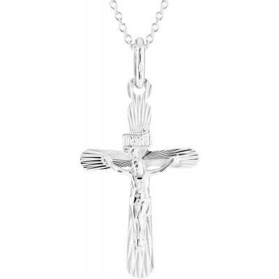 Gemmax Jewelry Řetízek s křížem z bílého zlata GUSWN-01016-25841