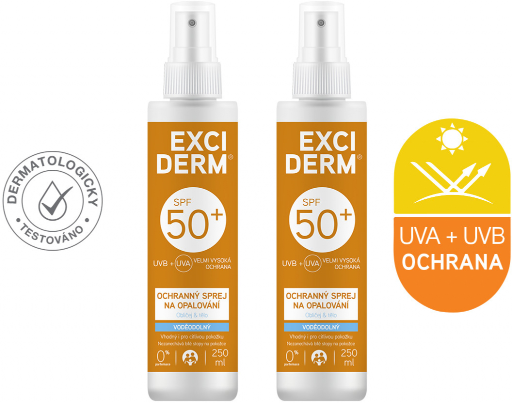 Exciderm Sun Protect SPF50+ ochranný spray na opalování 250 ml