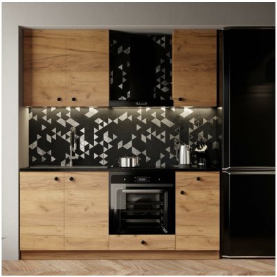 BWS Kuchyňská linka CLAIRE 180 cm dub craft – Zboží Dáma