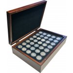 Luxusní dřevěná kazeta na stříbrné pamětní mince ČNB 1993 2025 černý vnitřek – Zboží Dáma