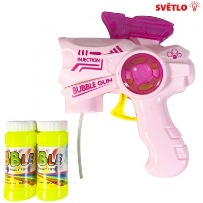 DQ Bublifuková pistole se světlem růžová – Zboží Mobilmania