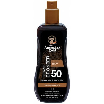 Australian Gold spray gel s bronzerem SPF50 237 ml