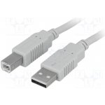 BQ Cable BQC-USB2AB/5 USB 2.0, USB A vidlice, USB B vidlice, 5m, světle šedý – Hledejceny.cz