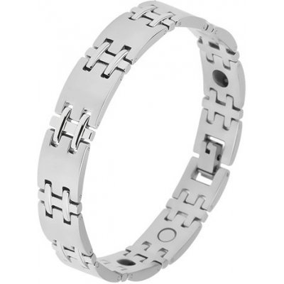 Šperky eshop matný z chirurgické oceli stříbrná lesklé spoje H magnety SP26.02 – Zboží Dáma