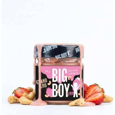 Big Boy Grand Zero kešu krém s jahodami 220 g – Zboží Dáma