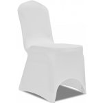 Paris Dekorace Potah na židle elastický bílý – Zboží Dáma
