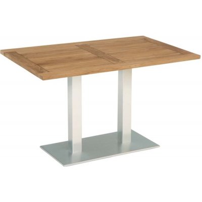 Stern Jídelní stůl Mailand, obdélníkový 130x80x74 cm, rám lakovaný hliník, deska teak – Hledejceny.cz