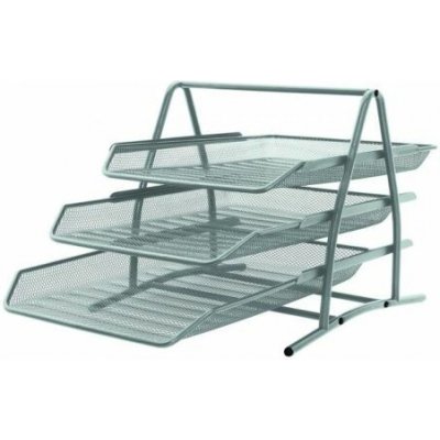 Drátěný stojan se 3 odkladači 350x275x278mm stříbrný – Zboží Dáma