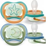 Avent SCF376/23 dudlík Ultra Air 2 ks hvězda/měsíc – Zboží Dáma