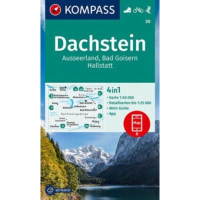 KOMPASS Wanderkarte 20 Dachstein, Ausseerland, Bad Goisern, Hallstatt 1:50 000