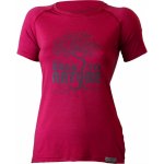 Lasting Back dámské merino triko s tiskem 6060 Fialová – Zboží Mobilmania