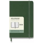Moleskine A6 týdenní 2026 zelený – Zboží Dáma