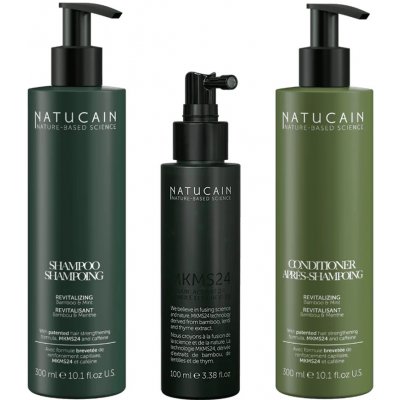 Natucain Revitalizing Shampoo 300 ml + Conditioner 300 ml proti padání vlasů + MKMS24 Hair Activator 100 ml – Zbozi.Blesk.cz