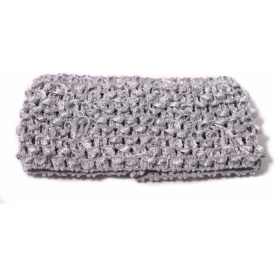 Elastická čelenka síťovaná široká tmavé barvy šedá – Zboží Dáma