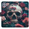 Pouzdro a kryt na mobilní telefon Samsung iSaprio Skull in Roses 02 Samsung Galaxy A22 5G